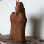 Pferde-Skulptur aus Ton "fohlen"