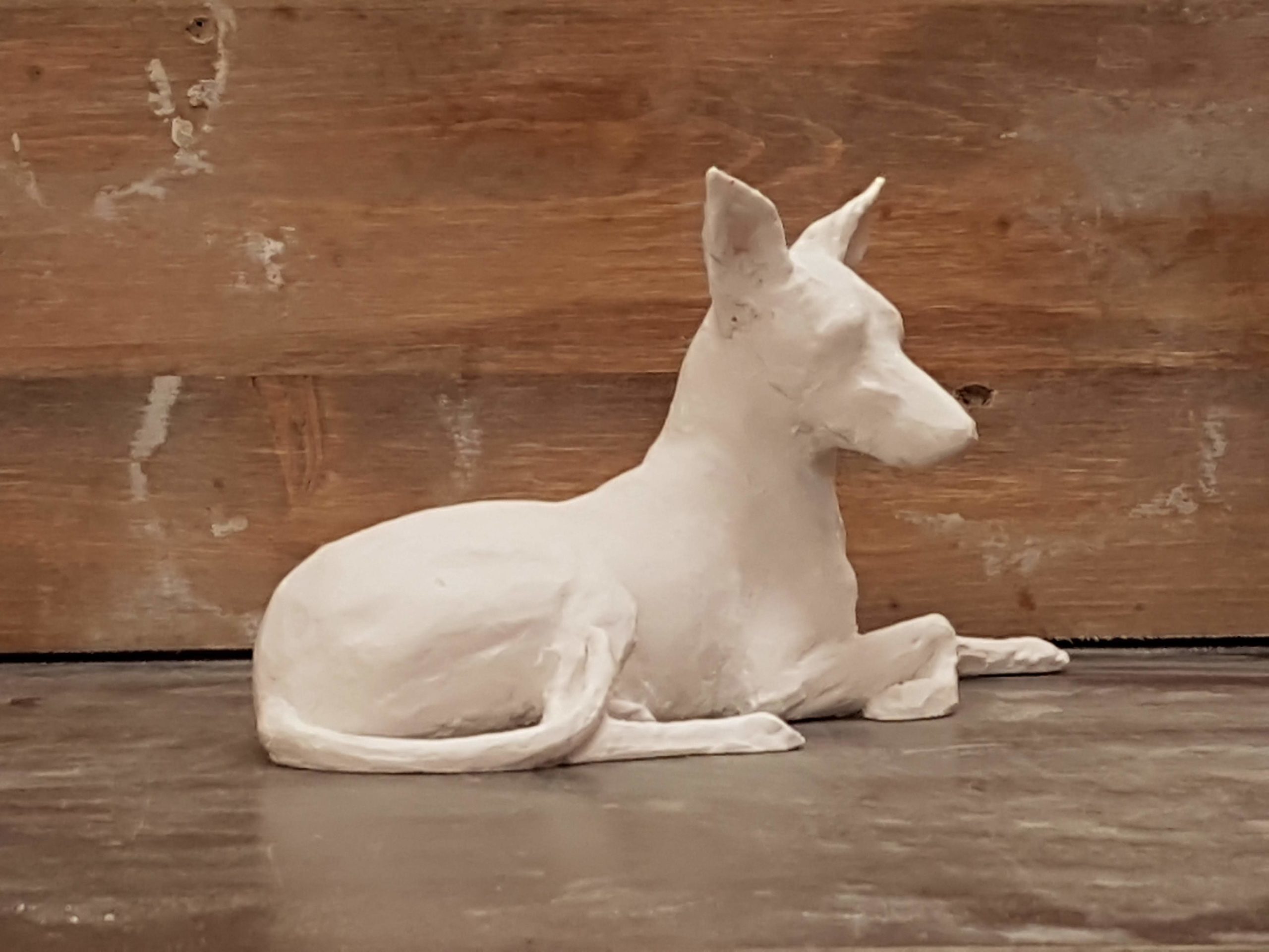hund skulptur whippet windhund